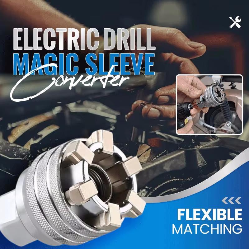 Wiertarka Elektryczna Magiczny Konwerter Nasadek Regulacja 10mm Do 19mm z Kluczem Grzechotkowym Klucz Uniwersalny Klucz Elektryczny Konwerter Nasadek