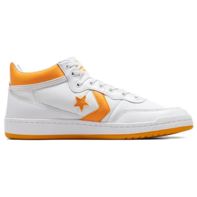Converse Fastbreak Pro Round Toe Comfortable Warm Non-Slip Mid-Top Board Shoes Unisex Yellow