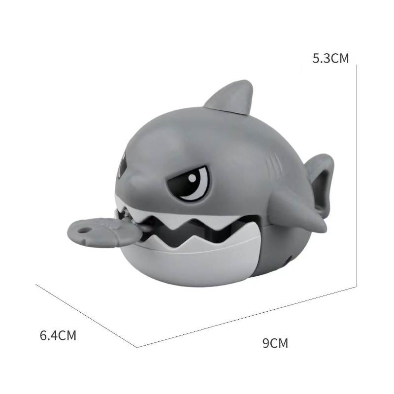 

Cute Cartoon Pull Wire Biting Shark Keychain Small Gift Children Accessories Toy серый