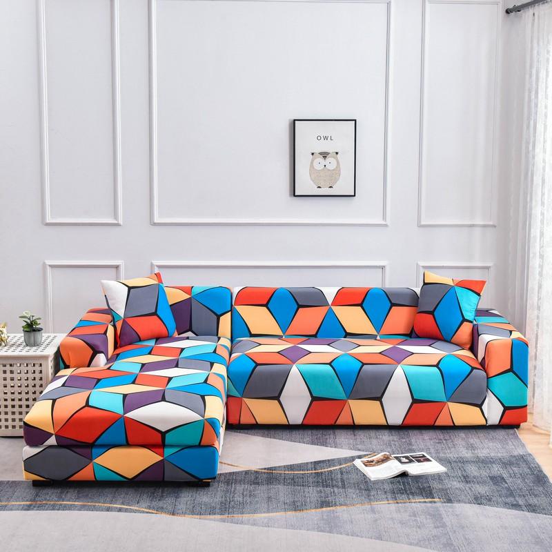 Elastic Sofa Covers for Living Room Pets Kids Chair Couch Cover Corner L Shaped Chaise Longue Slipcover Included 2pieces Cover