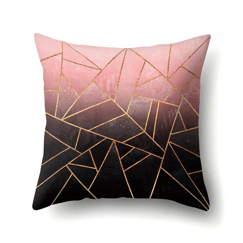 Polyester Pillow Case Decorative Geometric Home Printed Pillow Case Waist Cushion Cover Car Cushion Head Cushion Cover