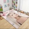 Pink Flowers Bubbles Carpet Rug Soft Washable Antislip Home Living Room Sofa Mats Personalized Christmas Rug