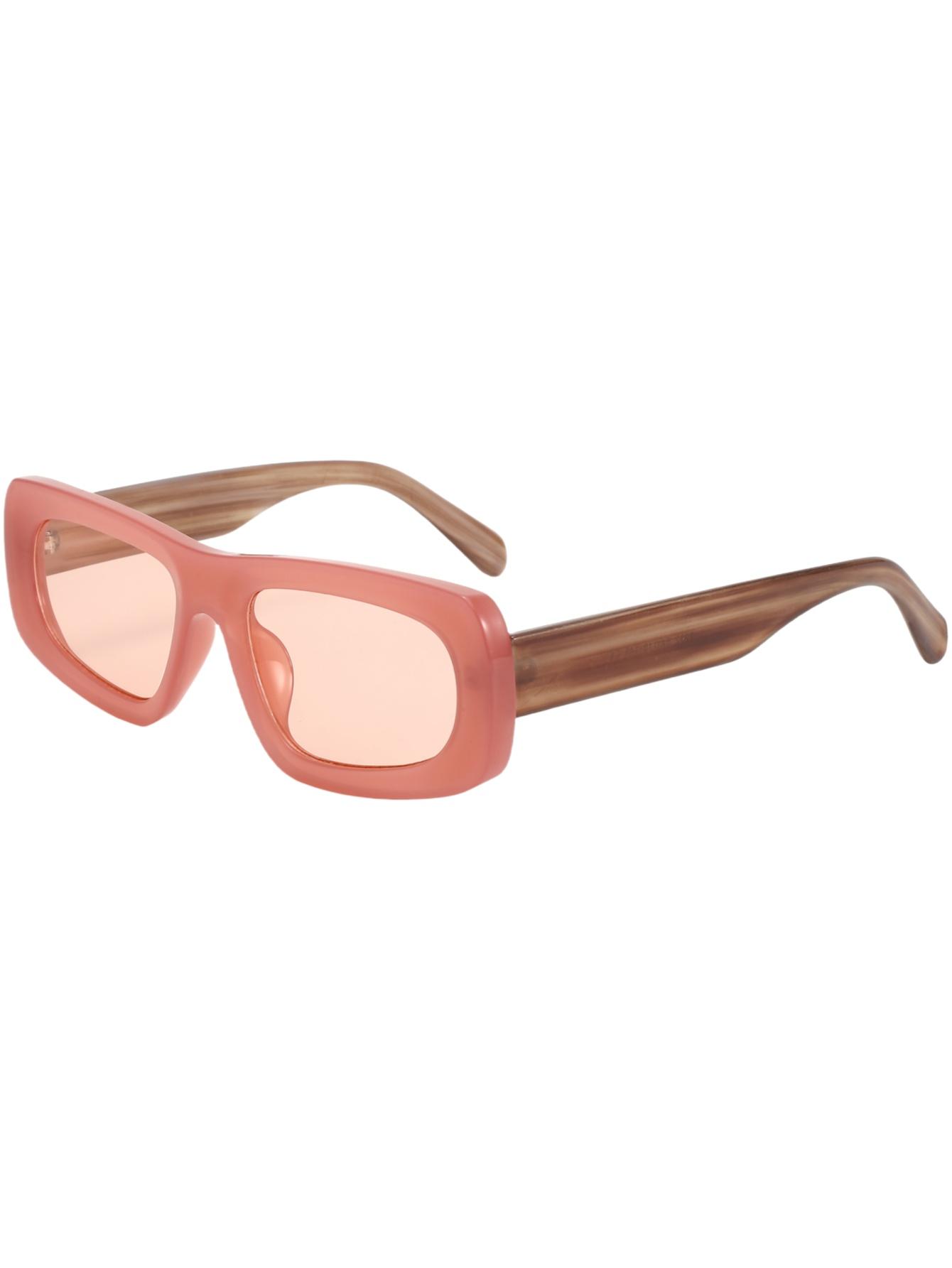 New small square mirror sunglasses retro fashion glasses driving glasses розовый