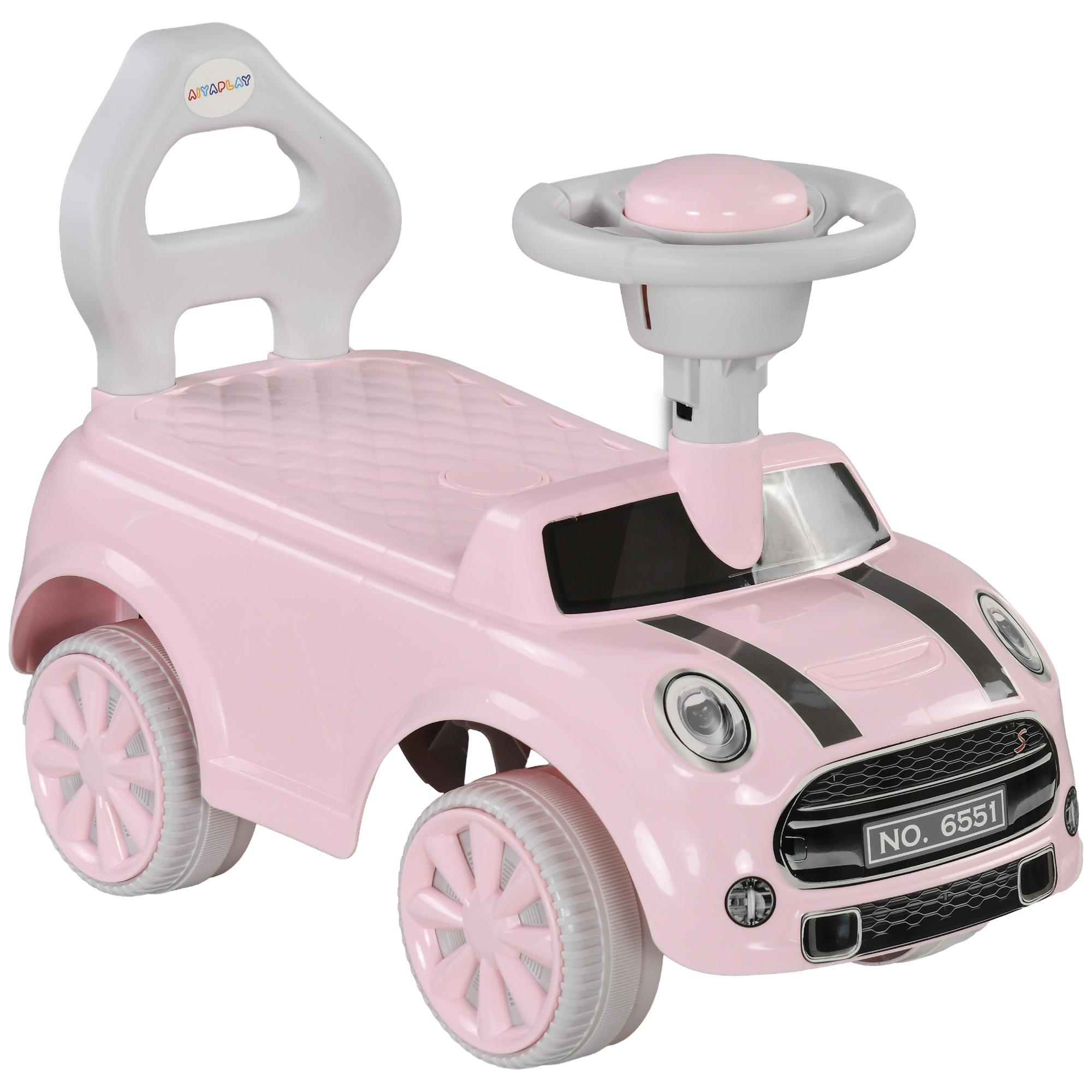 Foot To Floor Ride On Car Sliding Car w/ Air Horn, Anti-Over-Backwards, 18 to 36 Months - Pink 53 x 25 x 35 cm rózsaszín
