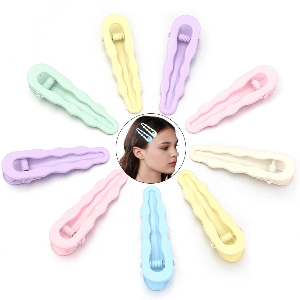 10pcs Metal Hairpins 5.8cm Candy Color Wave Hair Clip Hollow Barretttes For DIY Women Girls Fashion Hairpins Hair Accessories