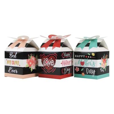 50Pcs Mother Day Candy Boxes Set Happy Mother Day Paper Gift Bag Party Favor Gift Boxes,Mother Day Party Supplies