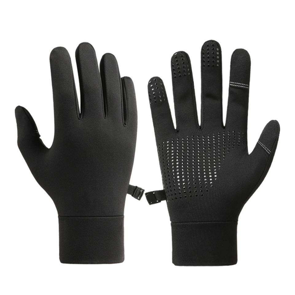 Winter Warm Thick Sports Gloves Silicone Non Slip Touch Screen Running Full Finger Gloves Camping Skiing Climbing Accessories