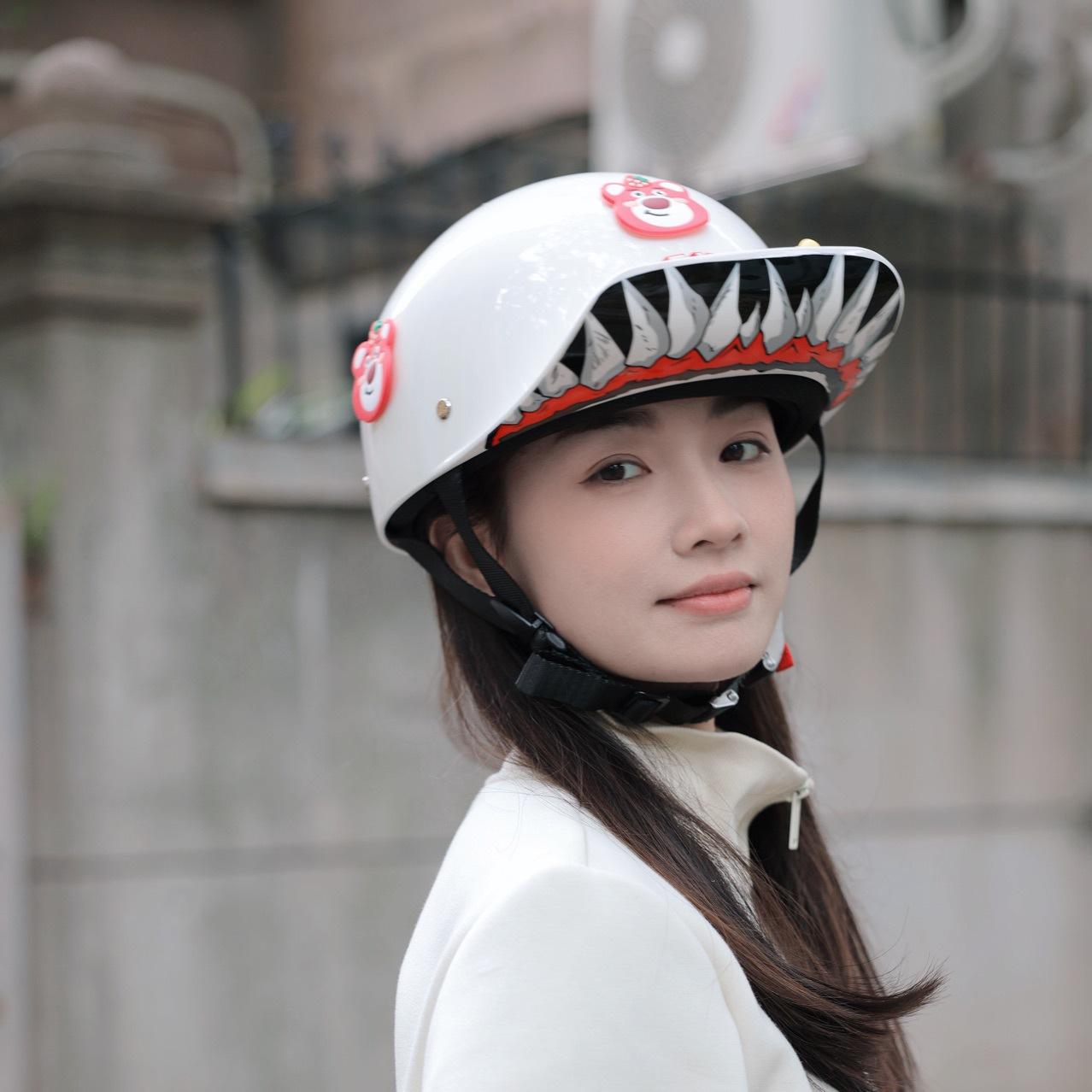 Helmet Recommendation Pure White Helmet Women S Electric Vehicle Helmet Summer Half Helmet Motorcycle Helmet S