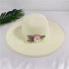 Big eaves lace flower straw hat female summer small fresh pastoral style travel sun protection sun hat seaside beach hat female
