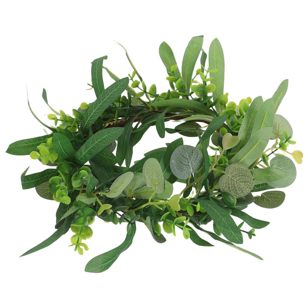 Spring Decorations Candle Holder Wreaths Artificial Flower for Centerpiece Eucalyptus Farmhouse Garland Green Wedding