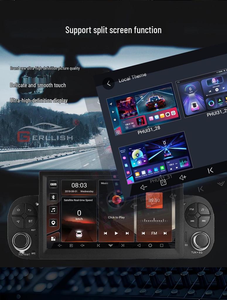 Fiat Panda Android Car Navigation CarPlay Screen (2013-2020 Models)