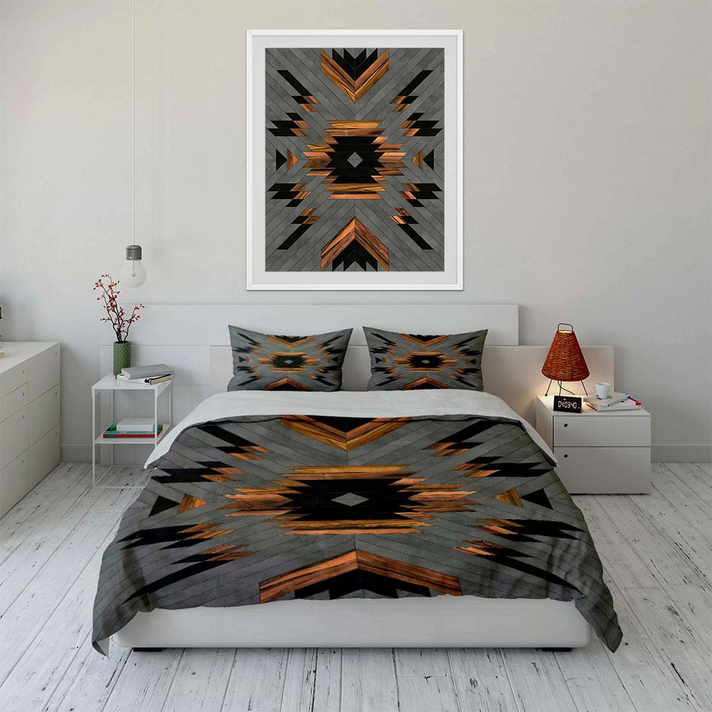 Geometric wooden diamond pattern. Bedding sets Duvet cover sets Duvet covers Pillowcases(1 * Duvet Cover 2 * Pillowcases without duvet insert)