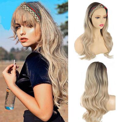 Long Big Wave Headband Wigs Synthetic Lolita Wig Clip In Hair Extensions for Women