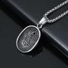 JMXD-Titanium Steel Jewelry Vintage Fatima Hand Pendant Diamond Ruby Couple Necklace Accessories