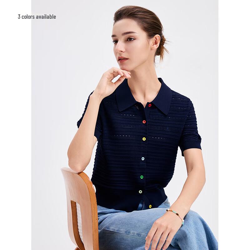 Navigare Sailboat Women's Short Sleeve Knit Cardigan