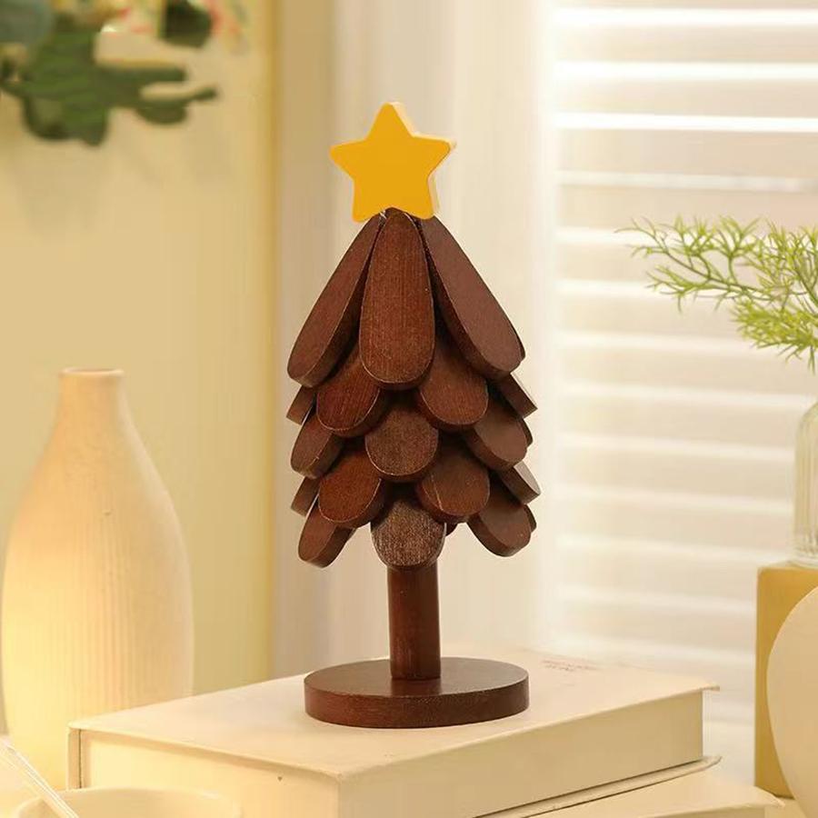 Treisolasjonsmatte Massivt tre Spisebord Anti-skoldingsmatte Gryteunderlag Festivalgave Kreativ og personlig Hjemmedekorasjon