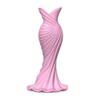 Twisted Design 3D Printed Flower Vases Gown-Shaped Decorative Vase  Office Tabletop Ornaments
