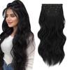 Sankrityayan Women Full Head Hair Extension Wig 20 To 22 Inch Curly Wavy Highlight Hair Pieces with 14 BB Clip Cheap Not Tangled Hair Extension for