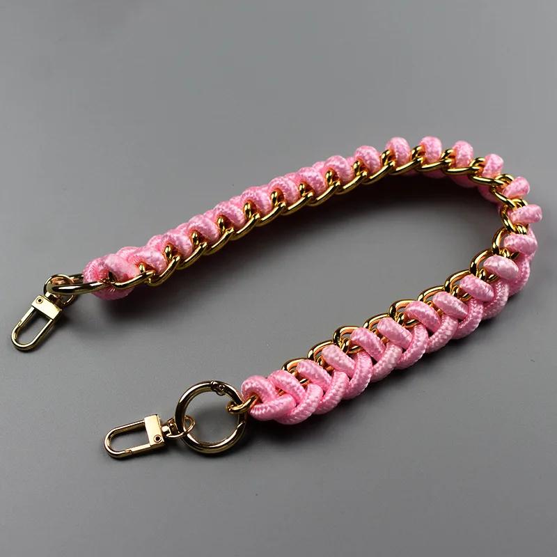 DIY Lady Handbag Braided Bag Straps Handmade Rope Woven Design Short 40cm Length Bag Strap Easy Matching Chain Shoulder Bag Belt