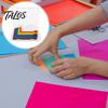 Strumenti per Artigianato su Carta 7 Pezzi/Set Righelli di Allineamento con Custodia, Squadrette a L Colorate con Guide per Posizionamento, Tappetino Guida per Stratificazione