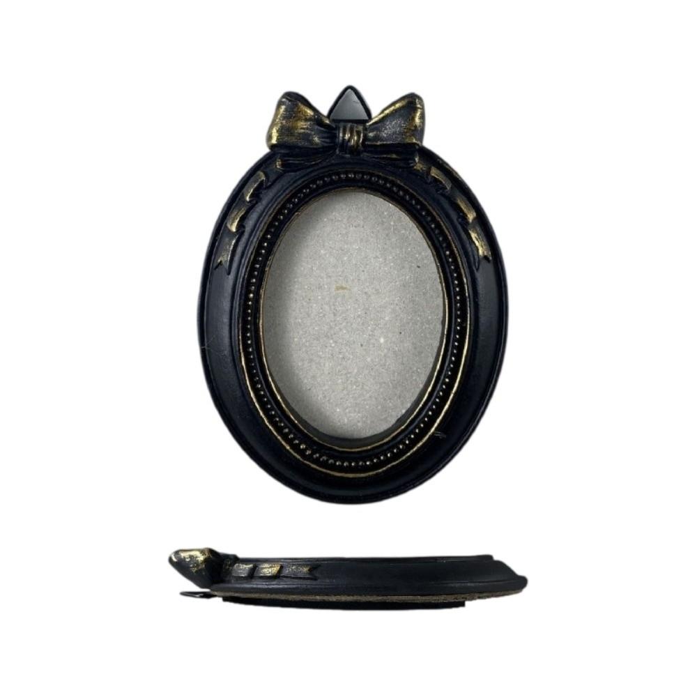 Resin Baroque Style Photo Frame Black Photo Display Holders Picture Frame Ornaments Living Room