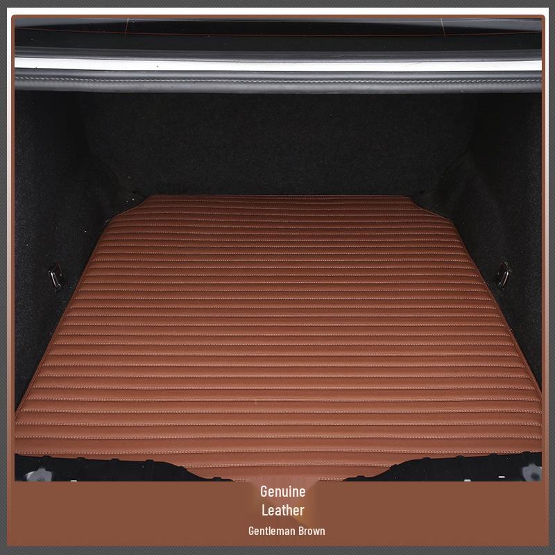Fits 99% of Car Models: Genuine Cowhide Leather Trunk Mat