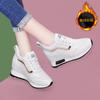 Inner Height Increase Women 'S Shoes  New Spring And Autumn White Shoes Flat Casual All -Match Sports Shoes