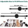 Airtag Cat Collar Breakaway, Reflective Kitten Collar with Apple Air Tag Holder and Bell for Girl Boy Cats, 0.4 Inches in Width and
