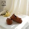 Comfortable Soft Sole Leather Infant Loafers for Ages 0-1.5 Years