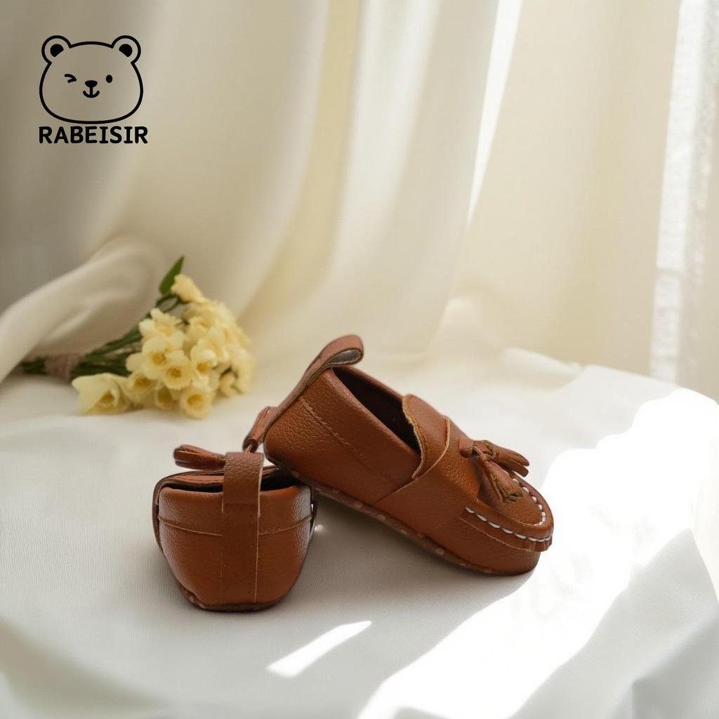 Comfortable Soft Sole Leather Infant Loafers for Ages 0-1.5 Years