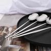 Rainbow Color 24Pcs Dinnerware Stainless Steel Cutlery Set for 6 People Knife Fork Spoon Western Tableware Silverware Set for Home Wedding