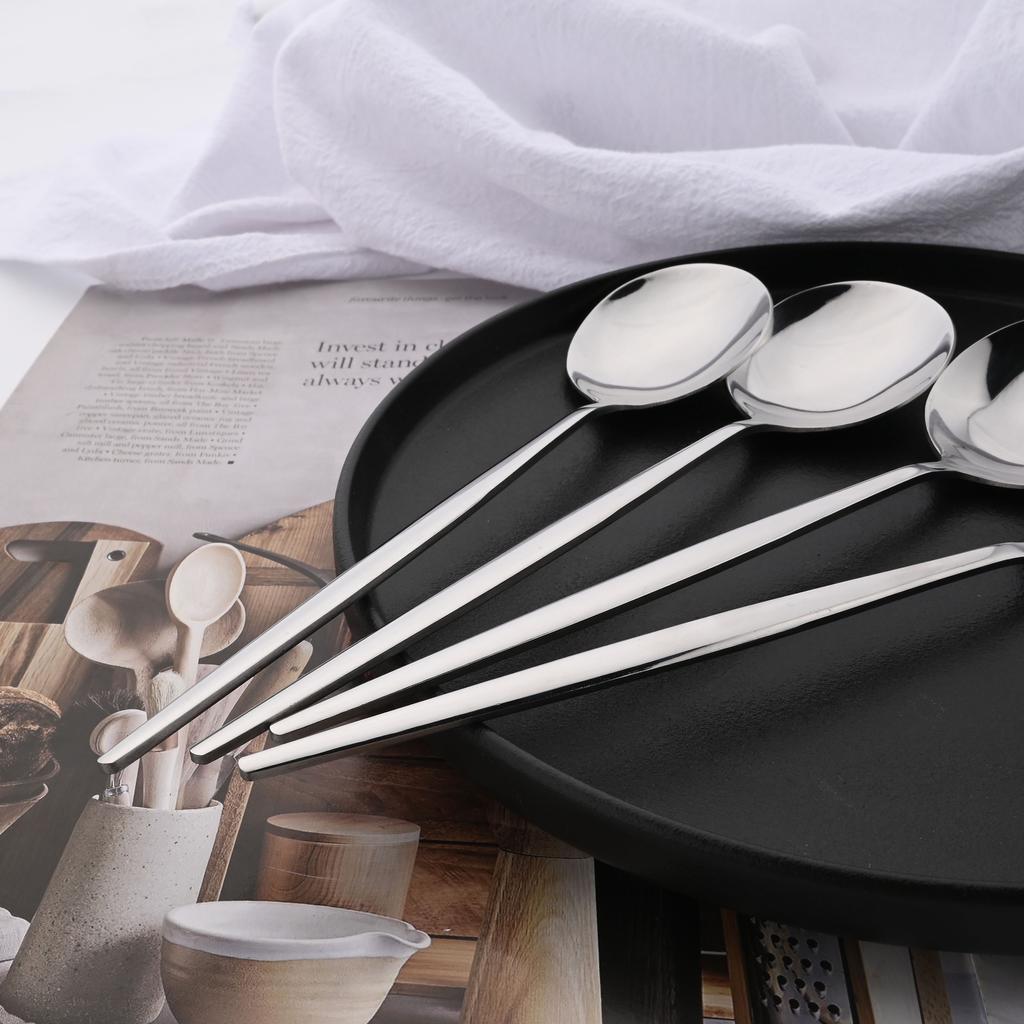 Rainbow Color 24Pcs Dinnerware Stainless Steel Cutlery Set for 6 People Knife Fork Spoon Western Tableware Silverware Set for Home Wedding