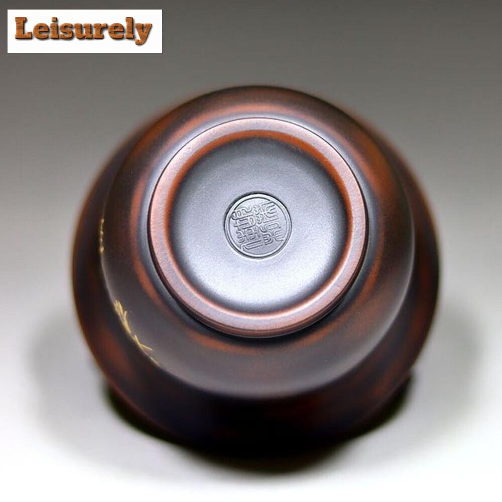 180ml Qinzhou Nixing Pottery Handheld Cover Bowl Masters Handmade Bamboo Gaiwan Portable Chinese Tea Maker Pot Kung Fu Teaset