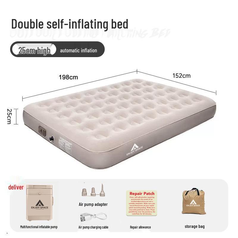 ENJOYSPACE Automatic Inflatable Camping Mattress - Foldable Single/Double Air Bed
