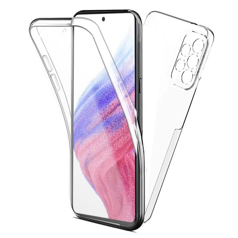 

Чохол 360 Full Body Protection для Samsung Galaxy S22 Ultra S21 Plus A23 A53 A33 A73 A13 A22 A32 A52 A12 M23 M13 M32 4G 5G Подвійна прозора силіконова накладка Samsung Galaxy S20 чистий