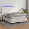 VidaXL Slatted Bed Base with Mattress and LED, Upholstered Bed, Double Bed, Adult Bed for Interior Bedroom, 3135826