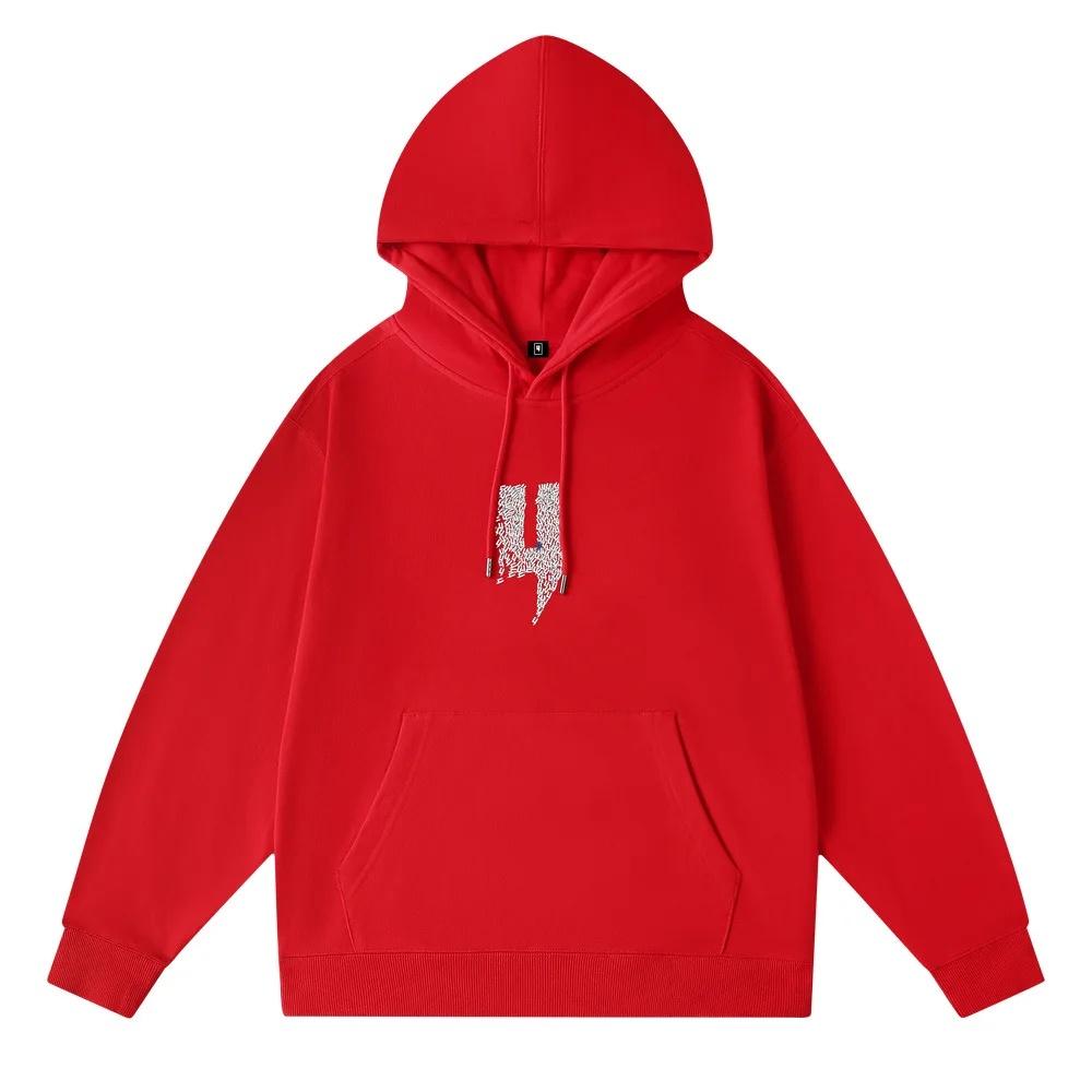 Men's Casual Loose Fit Hoodie Sweatshirt Autumn Winter Thermal Print Base Layer Yelir World Brand Fleece Loop Comfortable Street