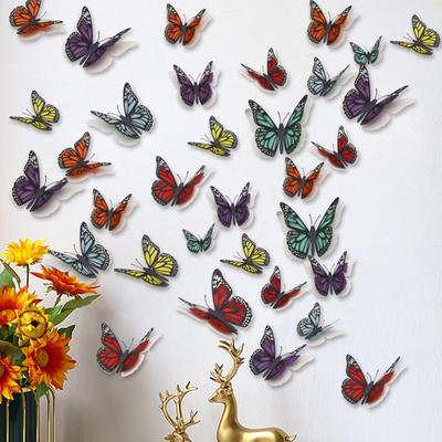 12pcs 3D Paper Butterfly Wall Decor 4 Styles 3 Sizes Butterfly Wedding Festival Party Home Decoration DIY Wall Stickers