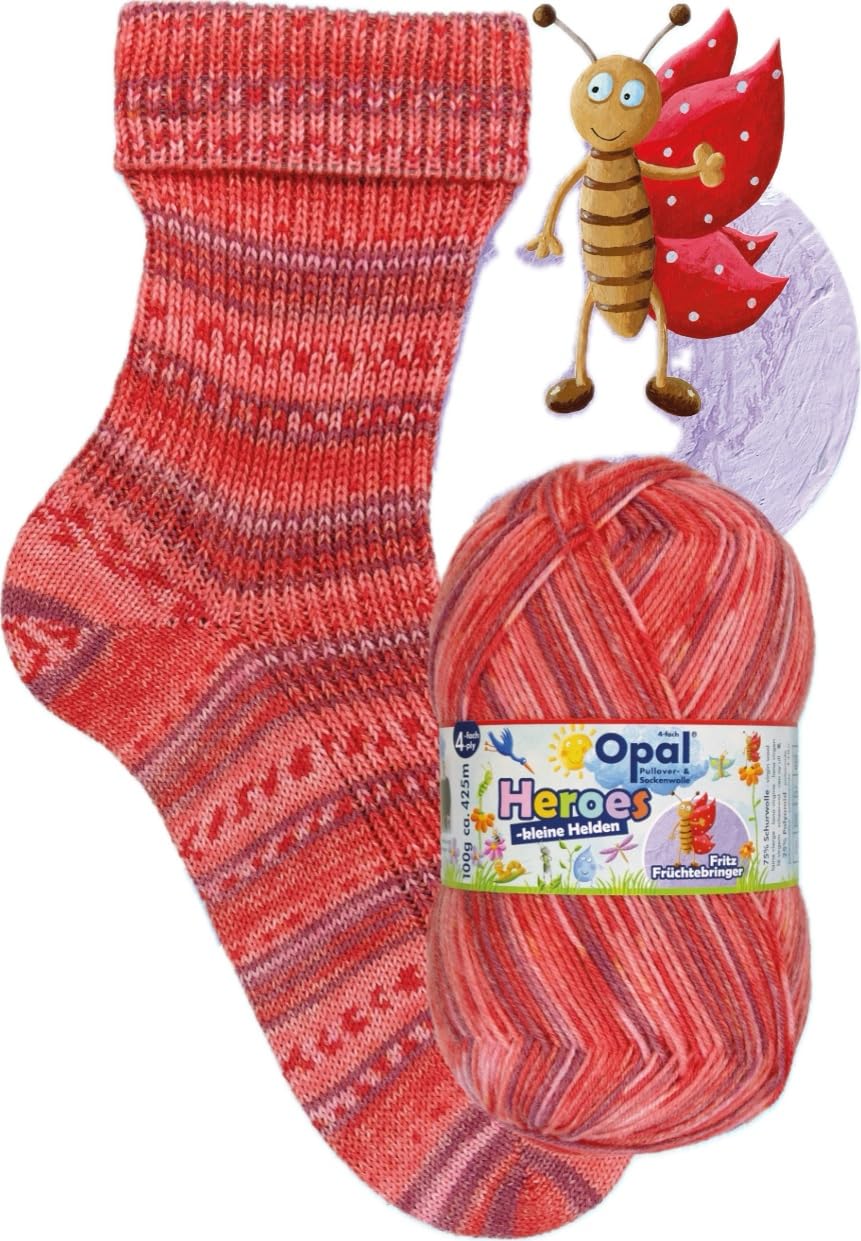

Opal Heroes Yarn, Medium-Fine, Color 11541, Multi-Color, 100g, Approx. 420m