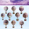 1pack/20pcs Hot Air Balloon Theme Stickers, Vivid Colorful Balloon Patterns DIY Handmade Album Scrapbooking Decorative