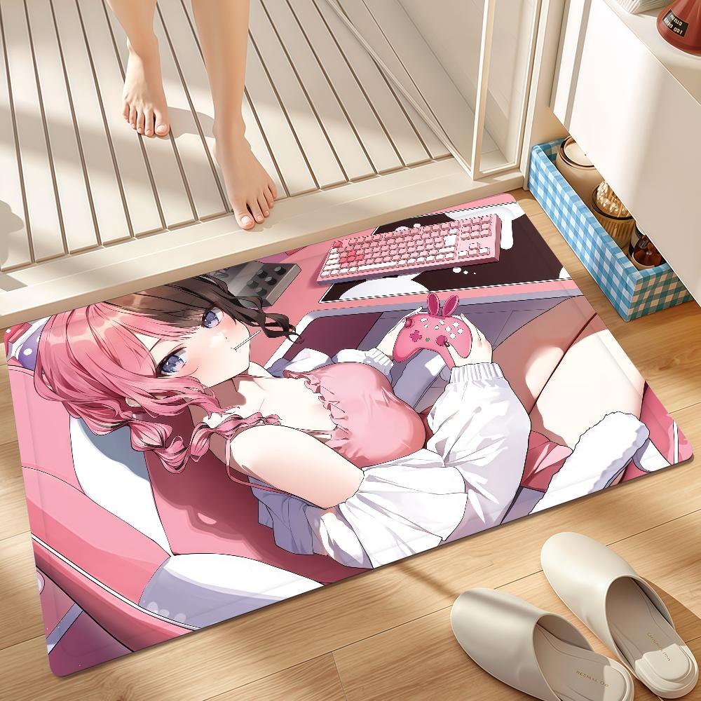 H-Hinano Door Mat Girl Bedside Entrance Bath Beauty Floor Decoration Corridor Door Tachibana Mat Carpet Living Room Balcony