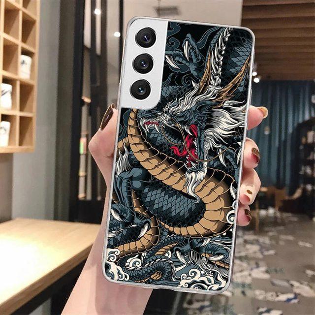 Asian Dragons Animal Tattoo Cool Soft Phone Case For Samsung Galaxy S23 S22 Ultra S21 Plus S20 Fe S10 Lite S9 S8 +S10e S7 Edge
