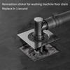 Three-Way Shower Drain Obstacle Filter Square Stainless Steel Odor Resistant Anti-Blocking Sink Strainer for Home Laundry