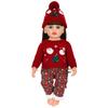 22inch Reborns Doll Holiday Costume Santa Outfit Quick Change Doll Outfit For Christmas Party Kids Pretend Play Game