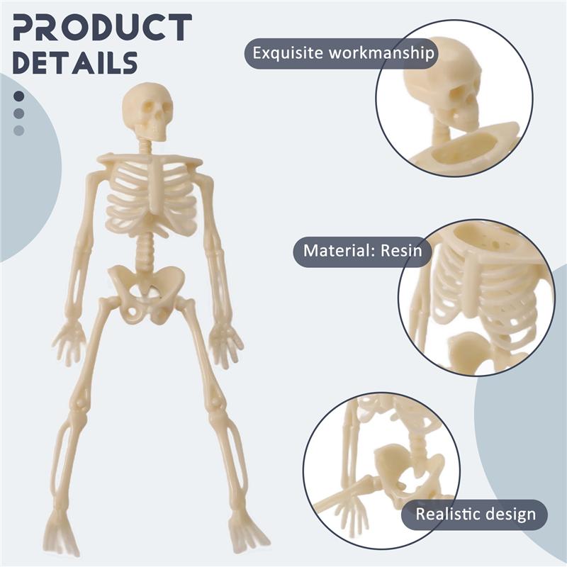 Gute Skelette für Halloween-Dekoration, 12 Stück Mini-Skelett-Figuren Halloween-Dekoration für Spukhaus-Zubehör Partys