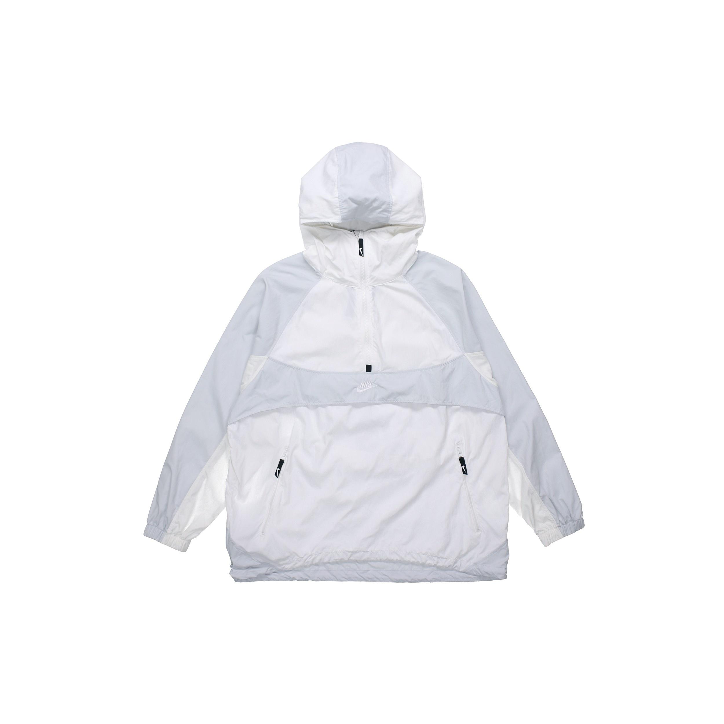 Nike Sportwear Retro Colorblock Loose Half Zipper hooded Pullover Woven Jacket White Men s BV5386-100 XXL
