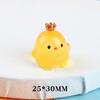 Cute Crown Chicken Mini Luminous Ornament for Car and Home Decor