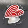 Creative Love Tray Ceramic Heart Shaped Jewelry Cosmetic Box Delicate Tall Fruit Dessert Plate Display Stand Table Ornament New
