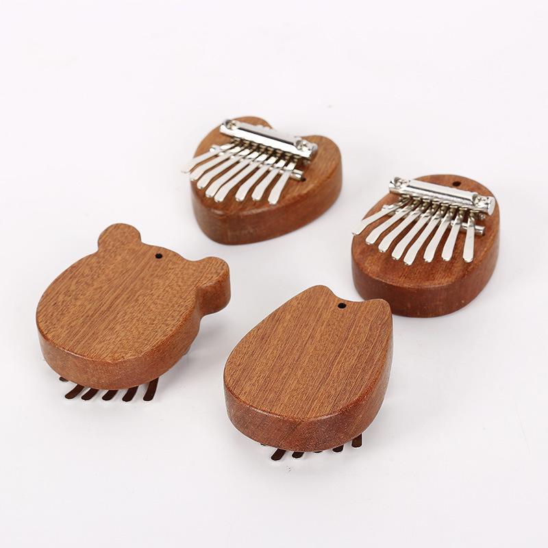 8-Tone Mini Thumb Kalimba: Solid Wood Portable Beginner Finger Piano