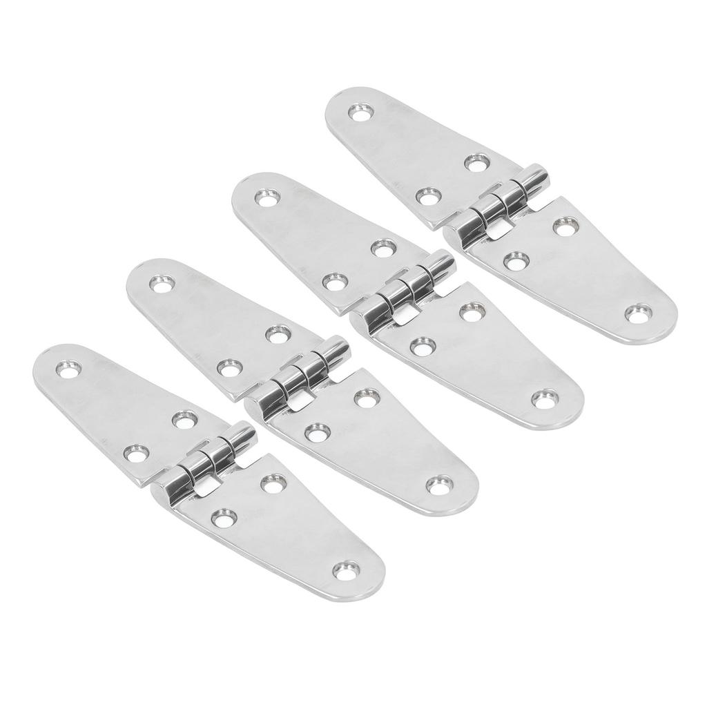 4Pcs Door Hinges 316 Stainless Steel Marine Grade for Boat Cabinet Hatch RVs 6 Holes Hardware